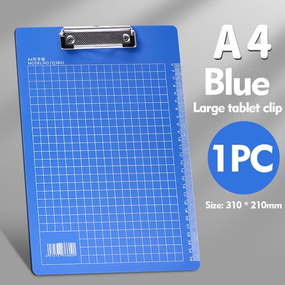 Plastic Hanging File Folder with Clipboard - 2-in-1 Letter Size Document Organizer, Holds 80 Sheets with Hanging Rings for Office Sch-ool Home, Blue