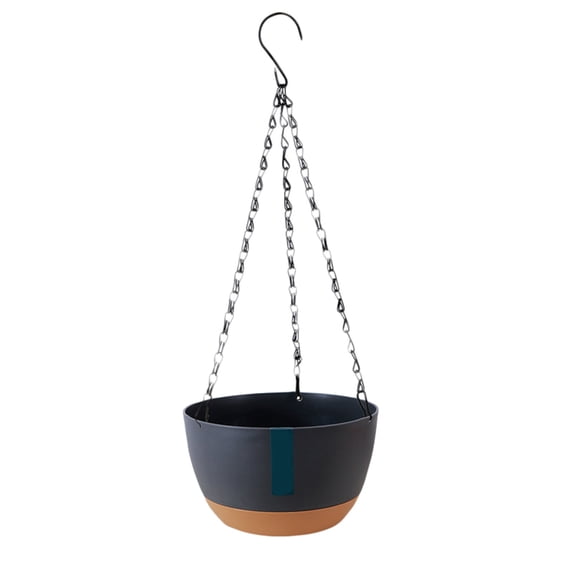 Hanging Planters For Indoor Plants,8 Inch Pot Indoor Outdoor Hanging Baskets,Hanging Flower Pots With Drainage Holes And Chain For Garden Porch Plants(Black)
