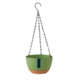 thumbnail image 1 of Hanging Planters For Indoor Plants,8 Inch Pot Indoor Outdoor Hanging Baskets,Hanging Flower Pots With Drainage Holes And Chain For Garden Porch Plants(Green), 1 of 6