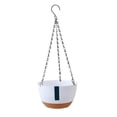 thumbnail image 1 of Hanging Planters For Indoor Plants,8 Inch Pot Indoor Outdoor Hanging Baskets,Hanging Flower Pots With Drainage Holes And Chain For Garden Porch Plants(White), 1 of 6