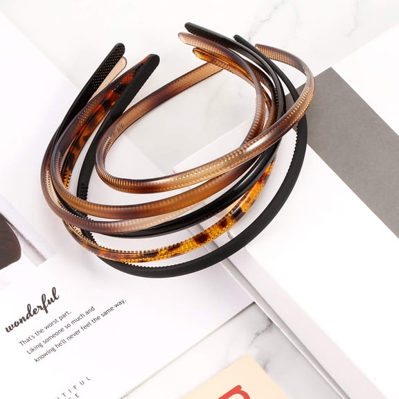 Plastic Headbands for Women Thin Headband with Teeth Plain Head Bands