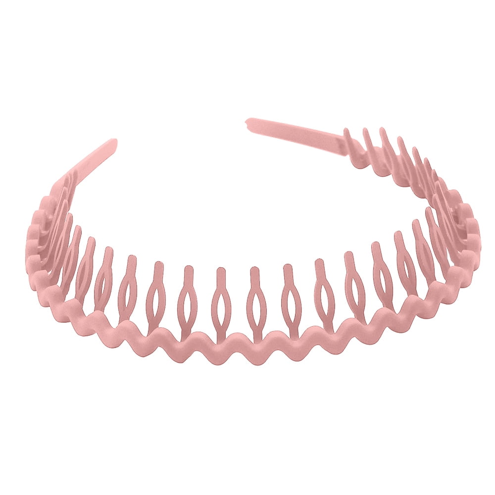 Plastic Headbands with Teeth Comb Skinny Headbands No Slip Hair Bands