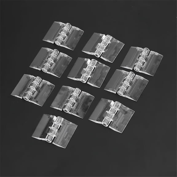Plastic Hinge 10pcs 1.3X 1Inch Clear Acrylic Folding Hinges Transparent Plexiglass Hinge for Box Handicrafts