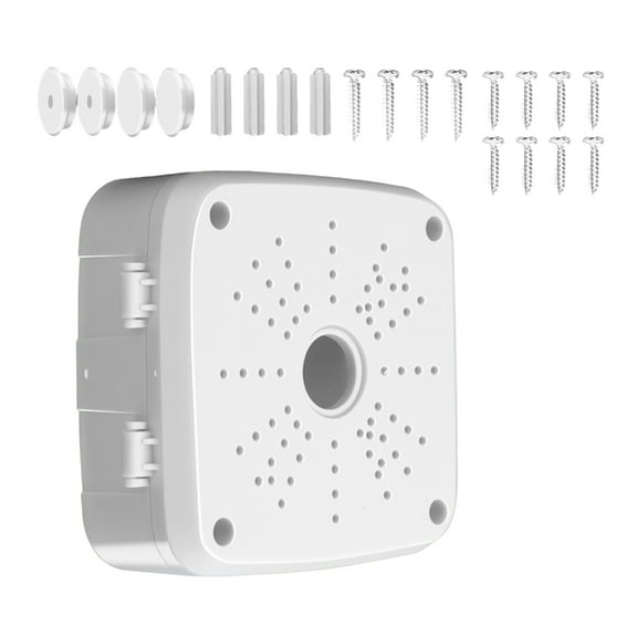 Plastic Hoisting Camera Mounting Bracket Flip Top Design Junction Box For Concealed Cable Storage Ceiling Wall Installation