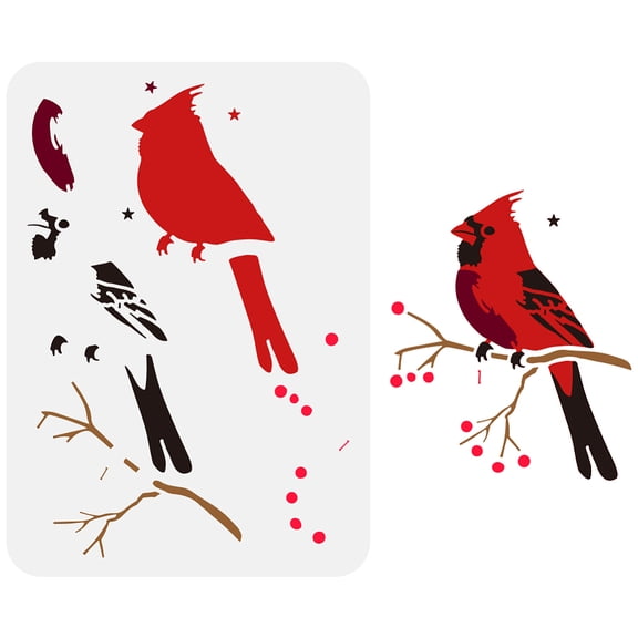 Plastic Hollow Out Drawing Painting Stencils Templates for Painting on Scrapbook Fabric Tiles Floor Furniture Wood Bird 29.7x21cm White