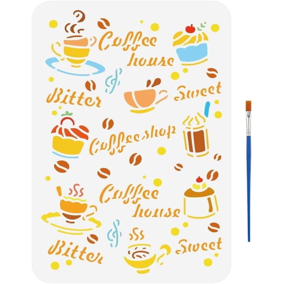 Plastic Hollow Out Drawing Painting Stencils Templates for Painting on Scrapbook Fabric Tiles Floor Furniture Wood Coffee 29.7x21cm