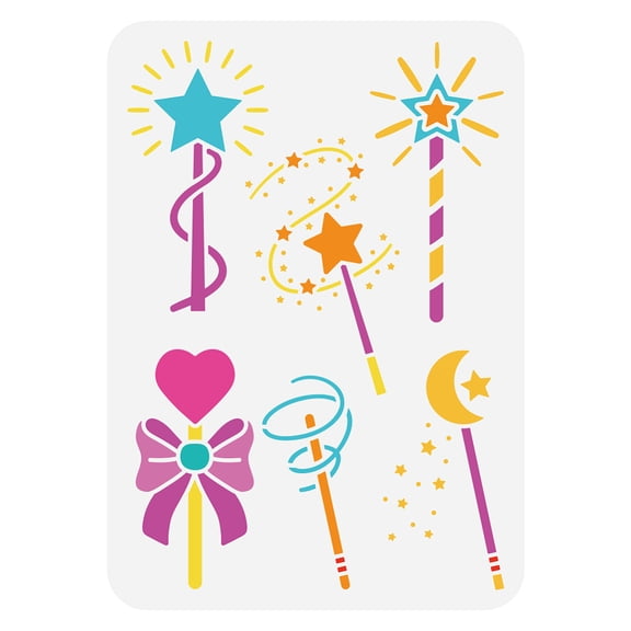 Plastic Hollow Out Drawing Painting Stencils Templates for Painting on Scrapbook Fabric Tiles Floor Furniture Wood Magic Stick 29.7x21cm