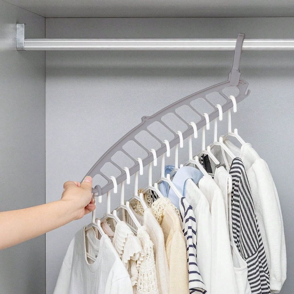 Hook Cloth Rack Plastic Home Cloth Hook Clothes Rack Space Saving Tie Rack Hanger ...
