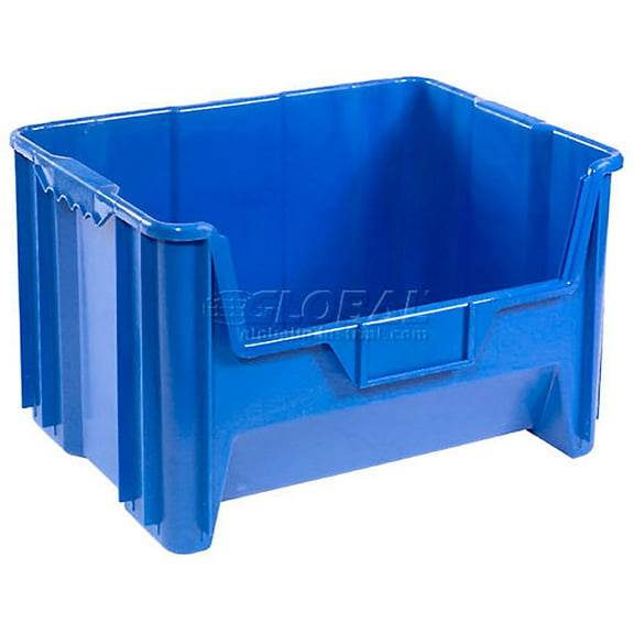 Global Industrial 752397BL Plastic Hopper Bin - 15.25 x 19.875 x 12.437 in. - Blue