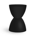 thumbnail image 1 of Plastic Hourglass Side Table Bedroom Nightstand, Black, 1 of 8
