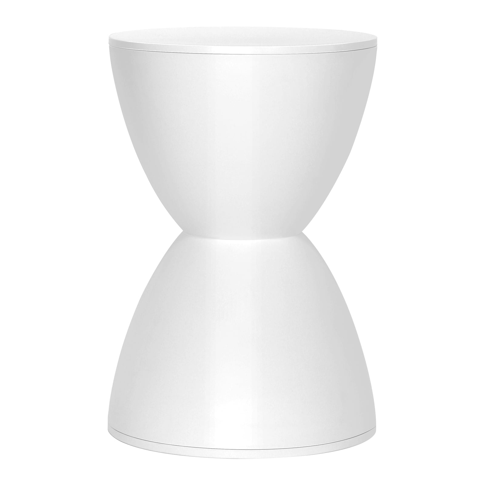 Plastic Hourglass Side Table Bedroom Nightstand, White - Walmart.com