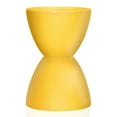 thumbnail image 1 of Plastic Hourglass Side Table Bedroom Nightstand, Yellow, 1 of 8