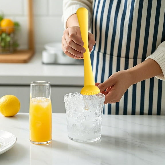 Plastic Ice Crusher Muddler Hammer for Cocktails and Milk Tea | Multi-Color Durable Lemon Press Stirrer Tool | 1 Piece 8.07x1.5x1.5 Inch Bar Accessory