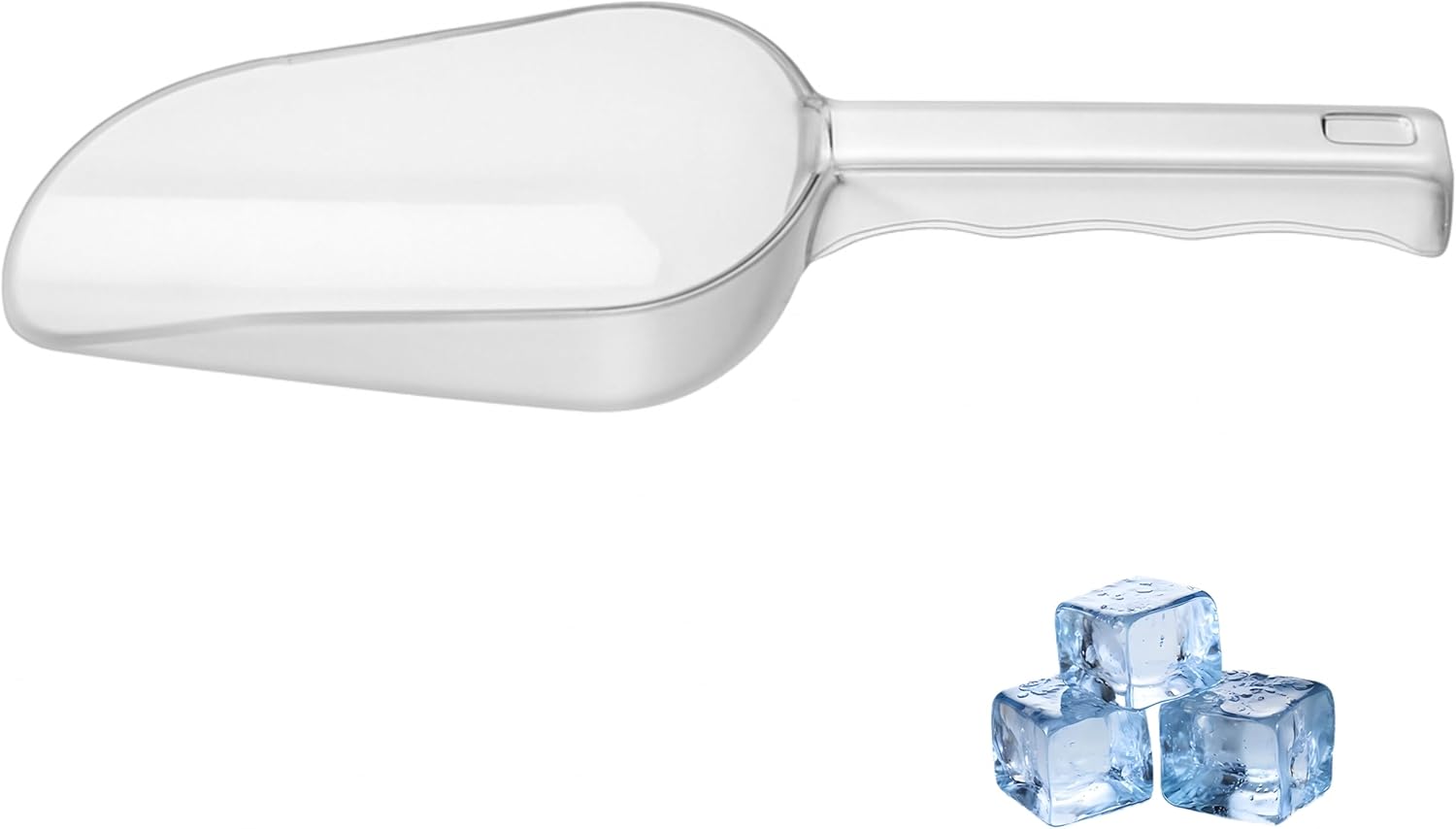 Plastic Ice Scoop for Freezer, 12oz BPA-Free Polycarbonate Scoop with ...