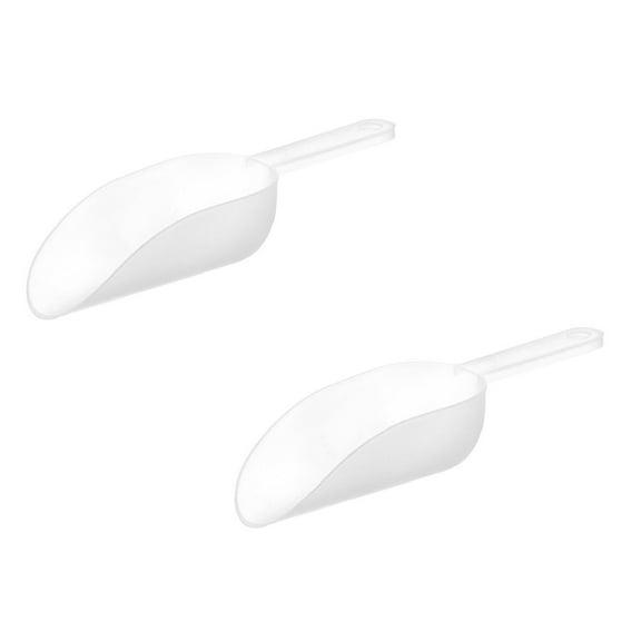Plastic Ice Scoops 6.9", Kitchen Scoop for Flour, Rice, Pet Food, Candy , Food-Grade Multi-Purpose Scoop with Ergonomic Handle, Bar & Home Use, 2 Pcs
