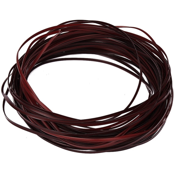 Plastic Imitation Cane Wire Cord Flat Coconut Brown 5mm diy