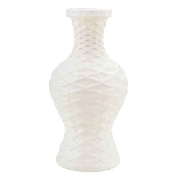 Plastic Imitation Glazed Decorative Vase for Flower Arrangements - Blue Home Decoration, Dried Flower Pot for Living Room & TV Cabinet, 28cm Tall, Durable Plastic Design