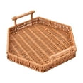 thumbnail image 1 of Plastic Imitation Vines Storage Basket,Cute Country Style Design, Easy to Clean - Wicker Trays for Decor, Coffee Table, Fruits, Vegetables, Bread, Restaurant(Small), 1 of 6