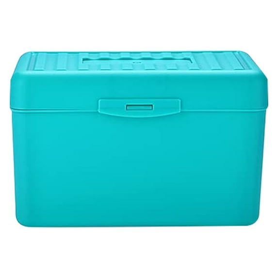Plastic Index Card Holder, Flip Top File Box Holds 300 3 x 5 Cards, and Heavy Weight Index Cards - green