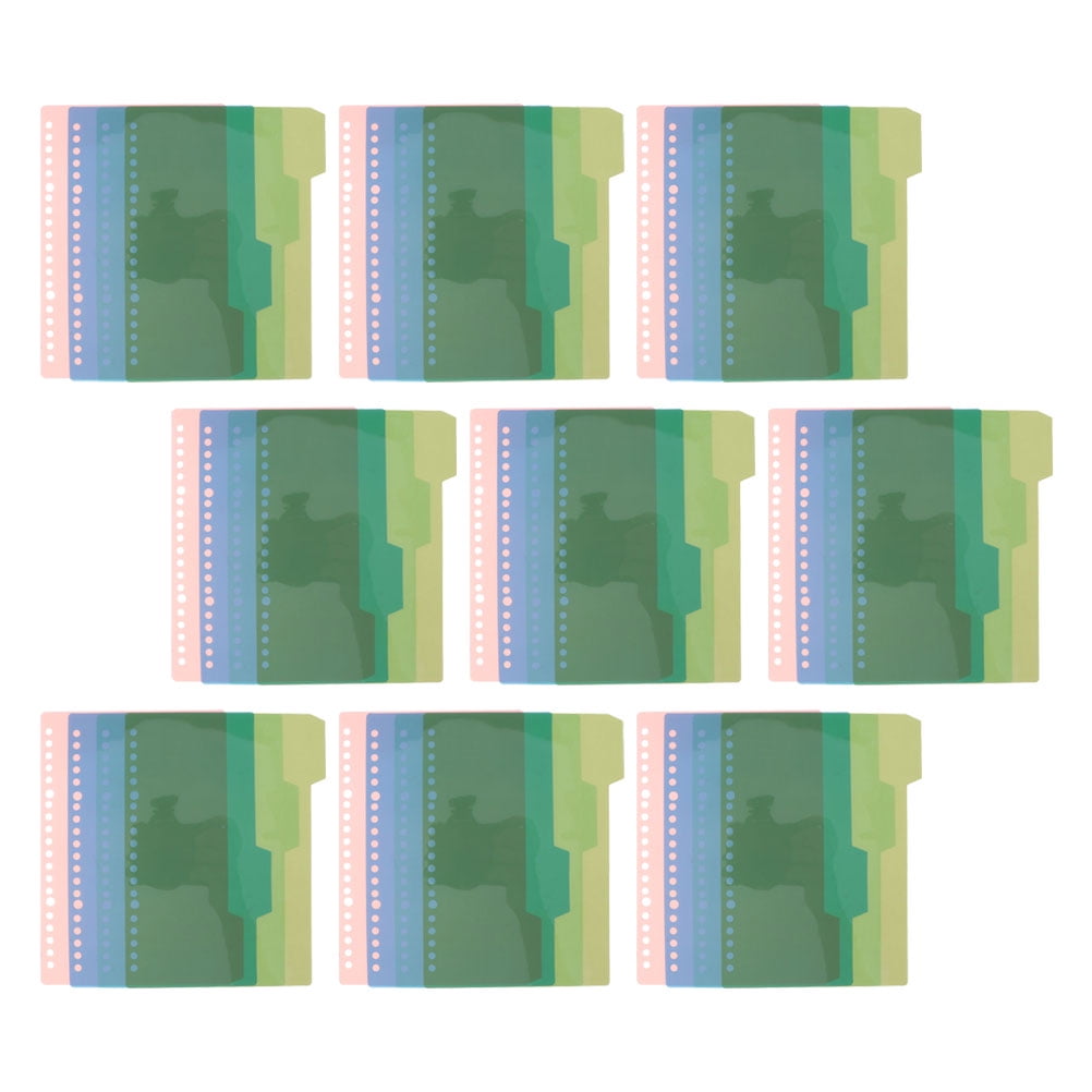 Plastic Index Divider Colored Sorter Labels Separator Page Ring Binder