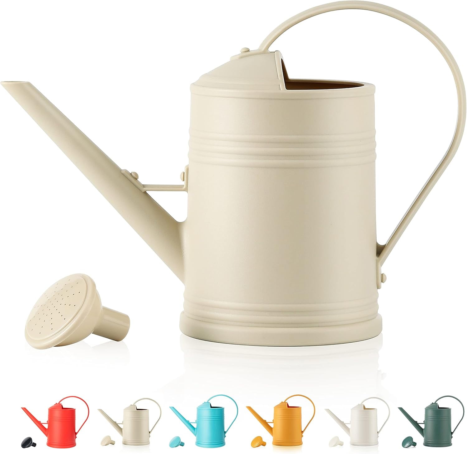 Plastic Indoor Watering Can with Sprinkler Head - 68 oz, 1/2 Gallon Dark Green