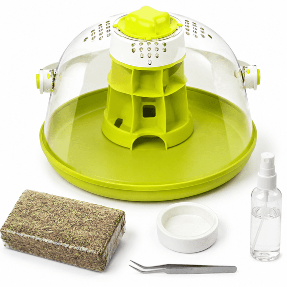Plastic Insect and Snail Terrarium Habitat Starter Kit with Feeding Tools
