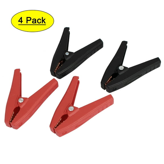 Plastic Insulated Handle 380V 90A Alligator Car Battery Clip Test Clamp 4Pcs