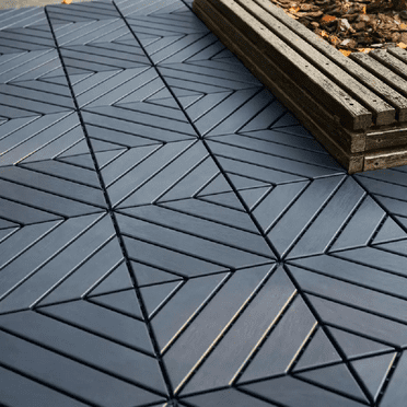 Plastic Interlocking Deck Tiles, (10pcs Edge Trim+4pcs Corner)/27-Pack/44-Pack Patio Deck Tiles(12"x12"), Patio Decking Tiles For Poolside Balcony Backyard(Edge Trim Sold Separately, Tiles Only)