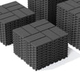 thumbnail image 1 of Plastic Interlocking Deck Tiles, 44 Pack 12"x12" Waterproof Outdoor Patio Tiles, All-Weather Interlocking Floor Tiles for Poolside, Balcony, Backyard, Easy to Install & Durable PP Material, 1 of 9