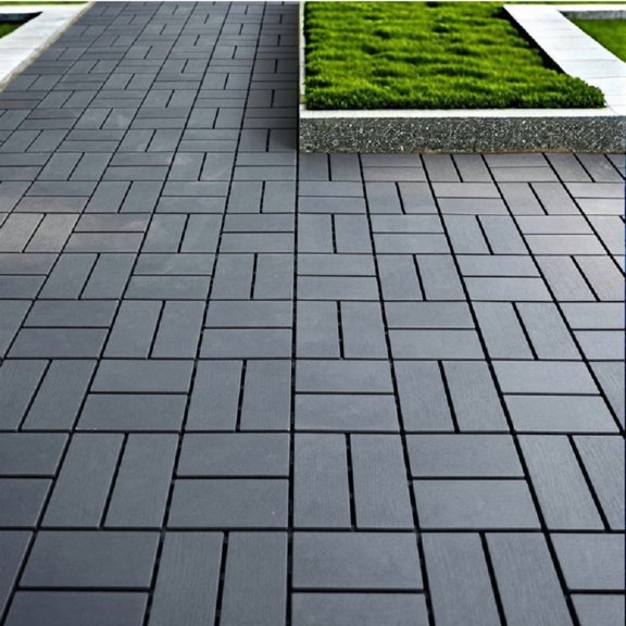 Plastic Interlocking Deck Tiles, 44 Pack 12"x12" Waterproof Outdoor Patio Tiles, All-Weather Interlocking Floor Tiles for Poolside, Balcony, Backyard, Easy to Install & Durable PP Material