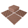 thumbnail image 1 of Plastic Interlocking Deck Tiles, 44 Pack Patio Deck Tiles, 11.8"x11.8" Waterproof outdoor flooring, Patio Floor Decking Tiles for Porch Poolside Balcony Backyard.Dark Brown., 1 of 9