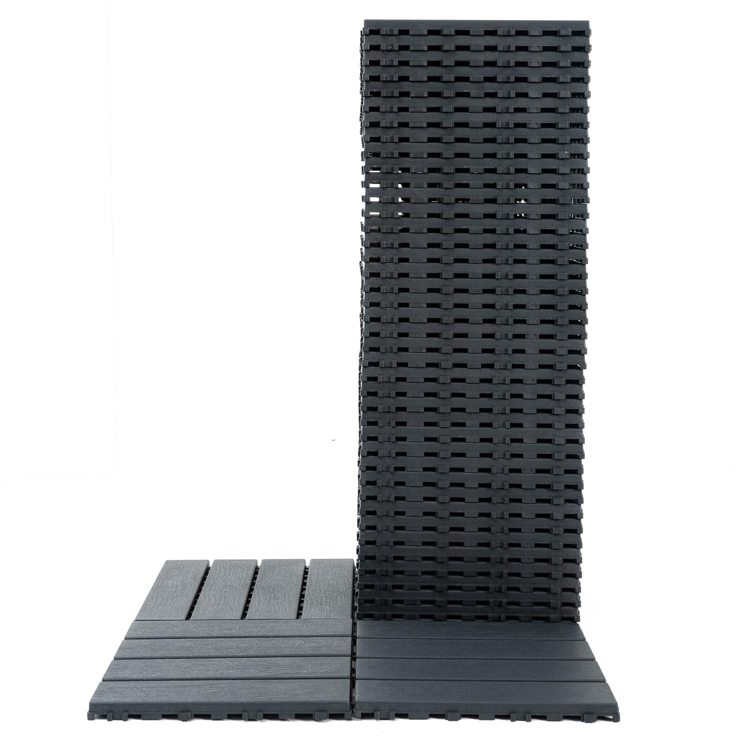 Plastic Interlocking Deck Tiles, 44 Pack Patio Deck Tiles, 12"x12