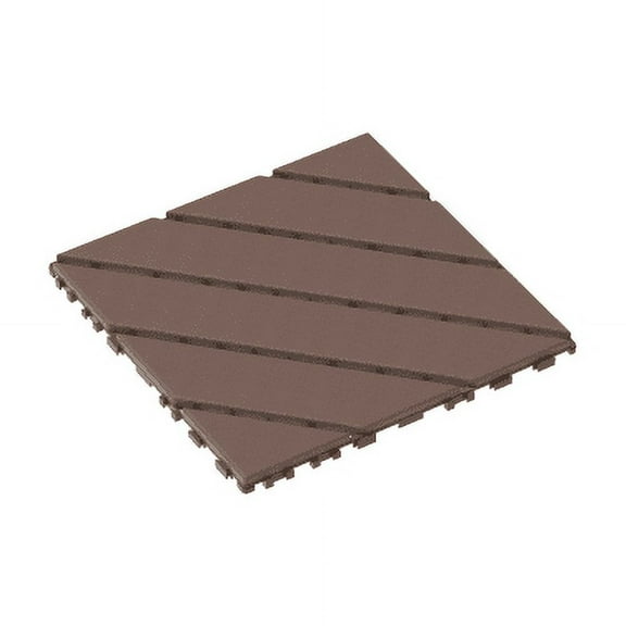 Plastic Interlocking Deck Tiles,44 Pack Patio Deck Tiles,12"x12" Square Waterproof Outdoor All Weather Use, Patio Decking Tiles for Poolside Balcony Backyard, Brown