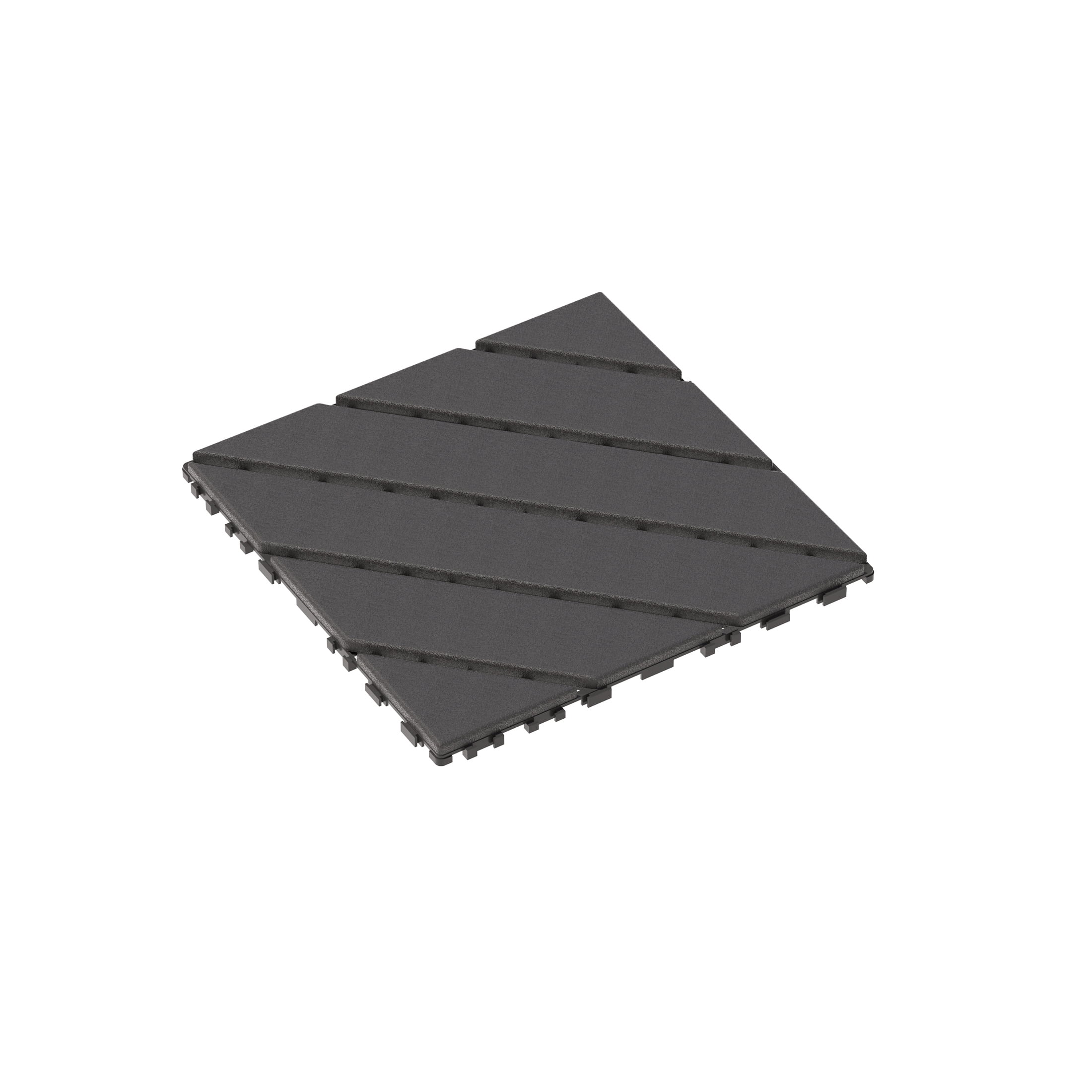 Plastic Interlocking Deck Tiles Set of 44 12x12 Inch, Square Waterproof Outdoor All Weather Tiles for Poolside, Grey