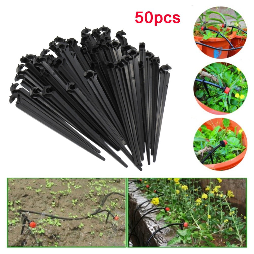 Plastic Irrigation Drip Support Stakes 50pcs 1/4 inch Drip Irrigation