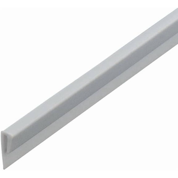 Plastic J Channel Fits Material 1/16 Inch Thick White Rigid PVC Cap Moulding 46 Inch Length (Pack of 2)