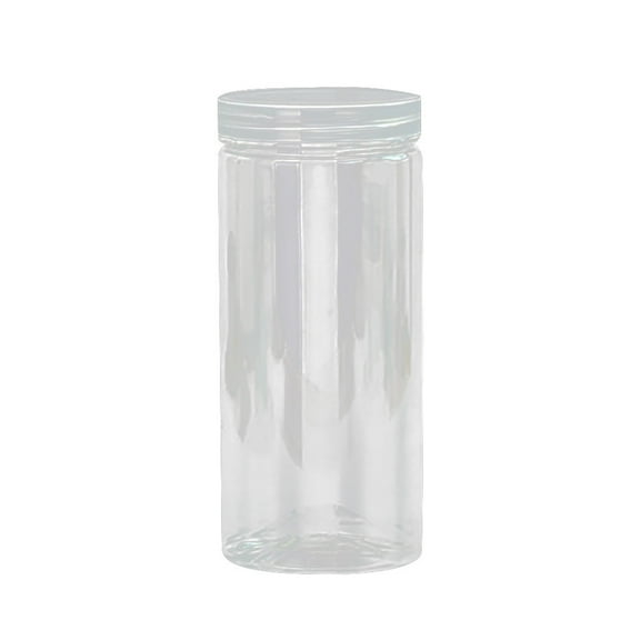 Plastic Jars with Lids,Cylinder Grain Storage Tank,Clear Plastic Jar,Transparent Storage Box,Food Storage Container,Sealing Food Preservation Plastic Pot(Clear XL 6*2.6in)from ANMUYUM