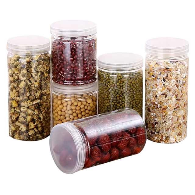 Plastic Jars with Lids Storage Containers Dried Fruit Food Container