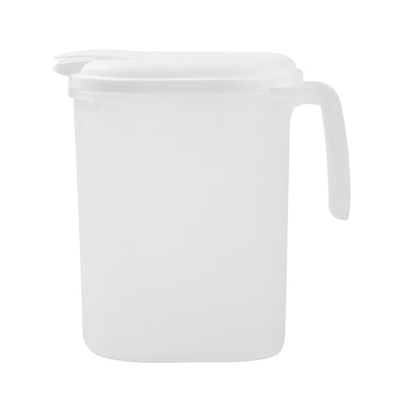 Plastic Jug with Lid 1.8L Water Juice Milk Container Large Capacity Clear Fridge Door Pitcher Environmentally Summer Drinks Dispenser for Home Cafe