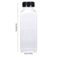 thumbnail image 1 of Plastic Juice Bottles with Caps, Clear Empty Reusable Water Bottles, Disposable Beverage Containers Bulk for Juicing Smoothies Turmeric Juice Milk and Other Beverages, 350ML, 1 of 6