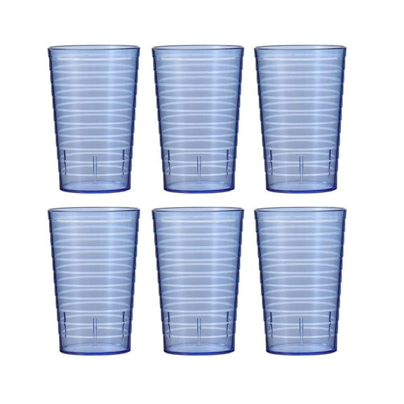 Plastic Juice Cups Set Colorful Drinkware for Beverage Cocktail Beer Bar Restaurant Unbreakable Dishwasher Safe Tumblers Glasses for Home Party Commercial Use