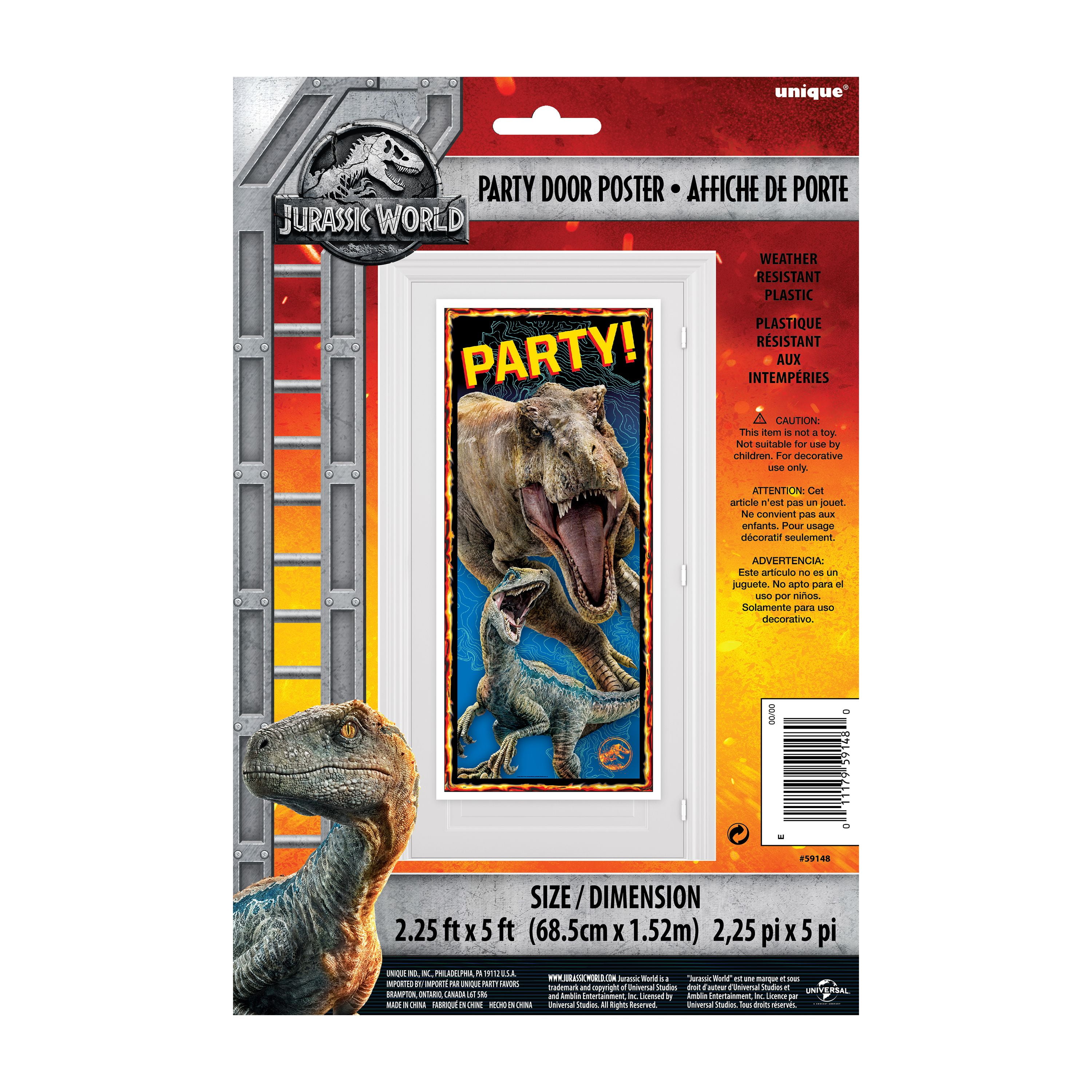 Unique Industries Jurassic Decor Theme Wall Poster, Plastic Jurassic