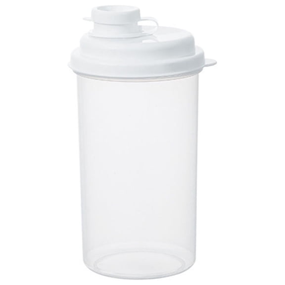 Plastic Kettle with Lid for Iced Tea Lemonade Shatterproof Fruit Infuser Pitcher 1L Large Capacity Beverage Dispenser Portable Cold Water Carafe for Fridge Camping Travel Kitchen White