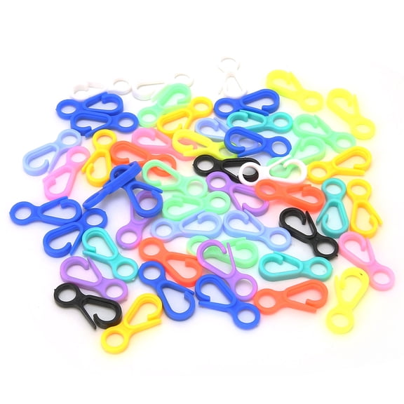 Plastic Key Chain Clip Hooks, Toys Key Rings Snap Hooks For Crafts For Home For Family Mixed Color 50Pcs