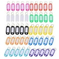 thumbnail image 1 of Plastic Key Tags 50 Pcs, Key Labels with Ring and Label Window, Key Chain ID Tags, Key Identifiers for ID Name Split Ring Keychain Luggage Travels Home Office Classification Gifts, Multicolor, 1 of 9