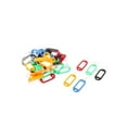 thumbnail image 1 of Plastic Keychain Key ID Label Name Tags Split Metal Ring Assorted Color 50Pcs, 1 of 4