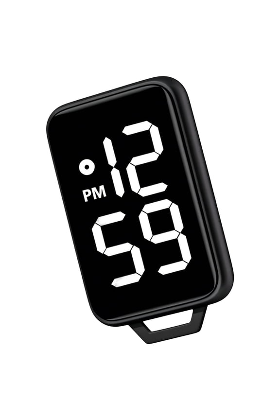 Plastic Keyring Watch Large Screen Easy To Read For Hiking And Classroom Night Light Electronic Touch Digital Watch