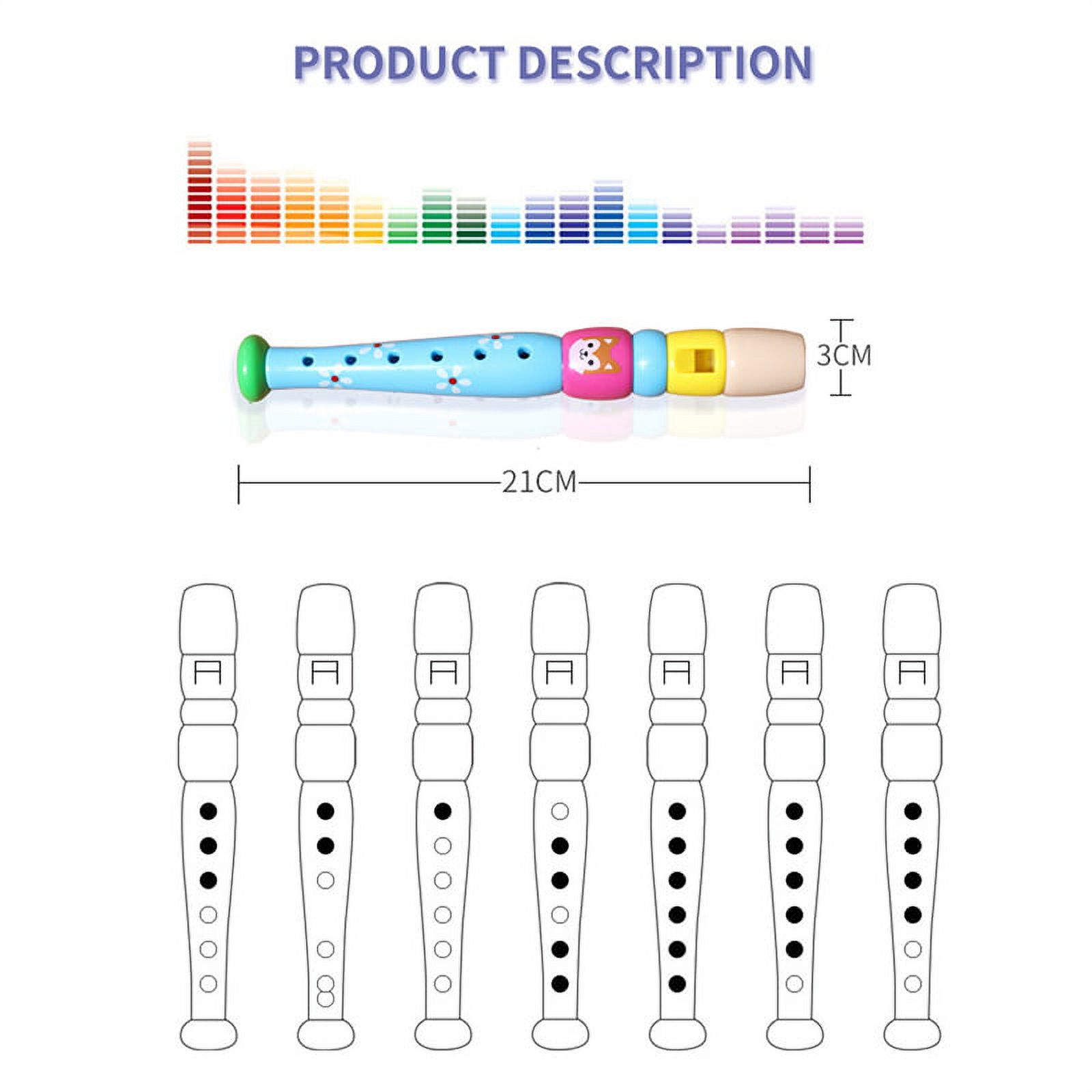 Plastic Kid Flute Musical Instrument 6Holes Recorder Woodwind Flute