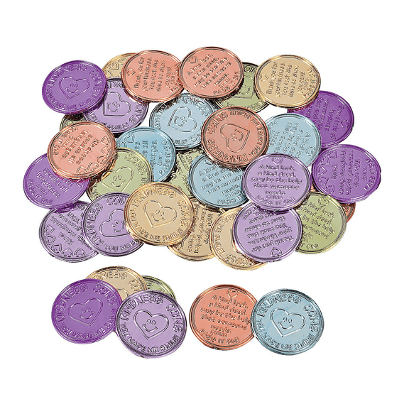 Plastic Kindness Coins - Toys - 144 Pieces