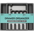 thumbnail image 1 of July Home Kitchen Drawer Organizer - Plastic Expandable Silverware Organizer & Utensil Holder and Cutlery Tray with Grooved Drawer Dividers for Flatware, 1 of 10